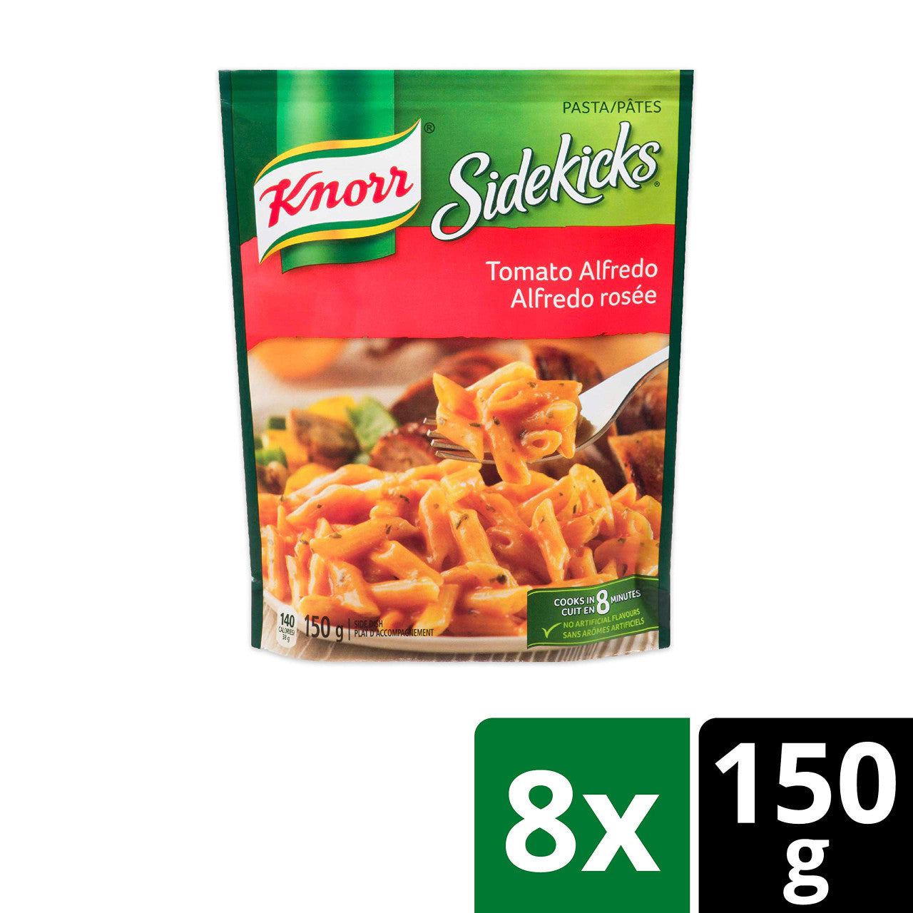 Knorr Sidekicks Pasta, Tomato Alfredo Side Dishes, 150g/5.3oz., 8ct, {Imported from Canada}
